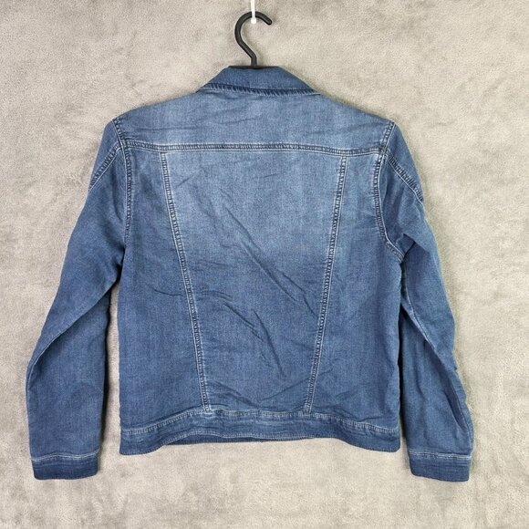 Womens Buffalo David Bitton Blue Denim Jean Jacket Button Down Long Sleeve M - Picture 4 of 8